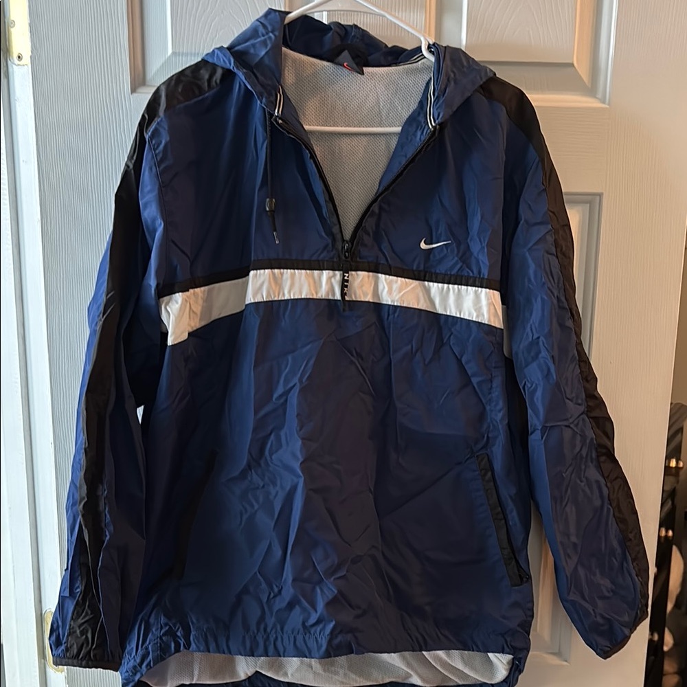 Nike Blue and Black Windbreaker Jacket